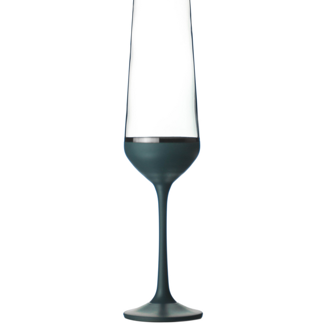 Delight Dark Ocean hand-painted crystal champagne glass 200 ml