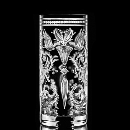 Evpas hand-engraved crystal water glass 470 ml