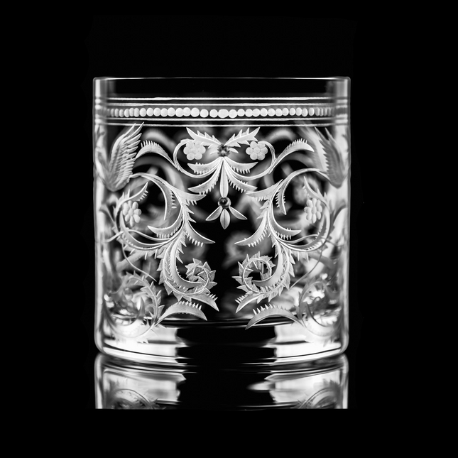 Evpas hand-engraved crystal whisky glass 410 ml