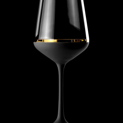 Delight Black hand-painted crystal red wine glass 350 ml