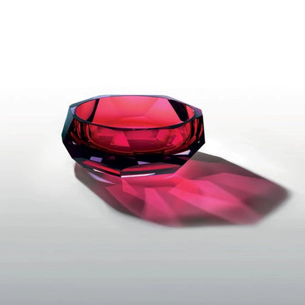MOSER Pear bowl 27 cm - Alexandrite rose