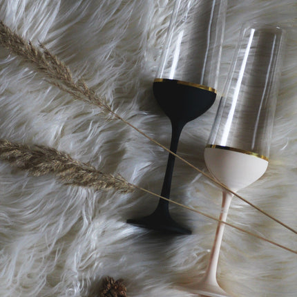 Delight Cream hand-painted crystal champagne glass 200 ml