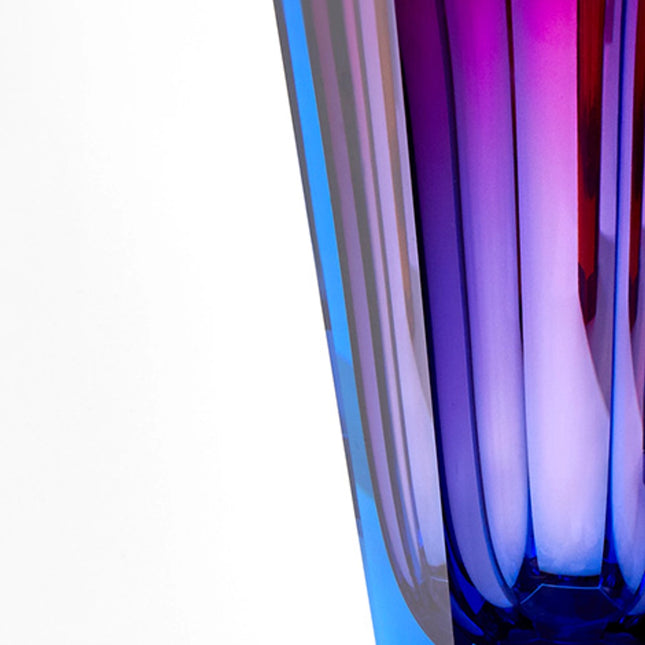 MOSER Purity vase 28 cm - Aquamarine rose