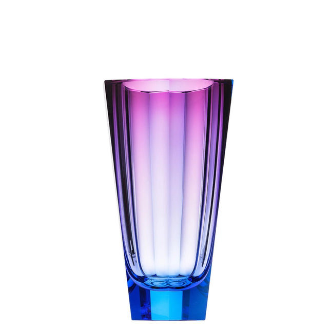 MOSER Purity vase 28 cm - Aquamarine rose
