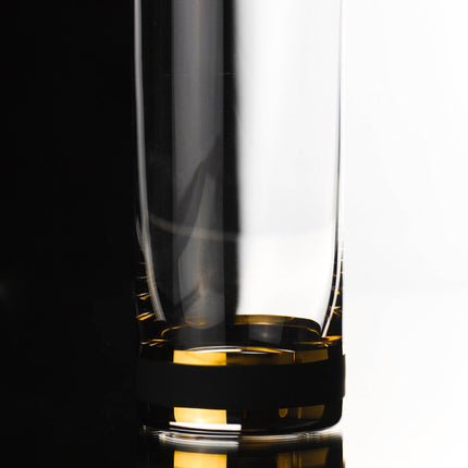 Delight Black hand-painted crystal water glass 300 ml