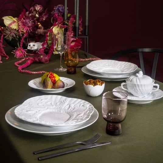MEISSEN Swan gourmet bisque (matte) plate flat