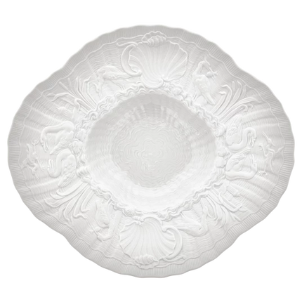 MEISSEN Swan gourmet bisque (matte) plate deep