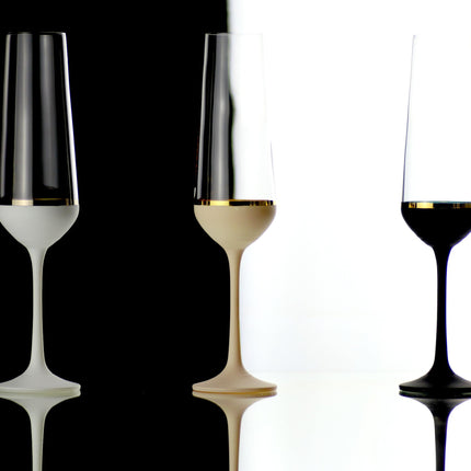 Delight Cream hand-painted crystal champagne glass 200 ml