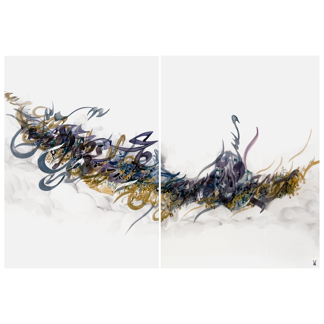 Meissen Wall Painting II. - Khaled Al-Saai, unique pc