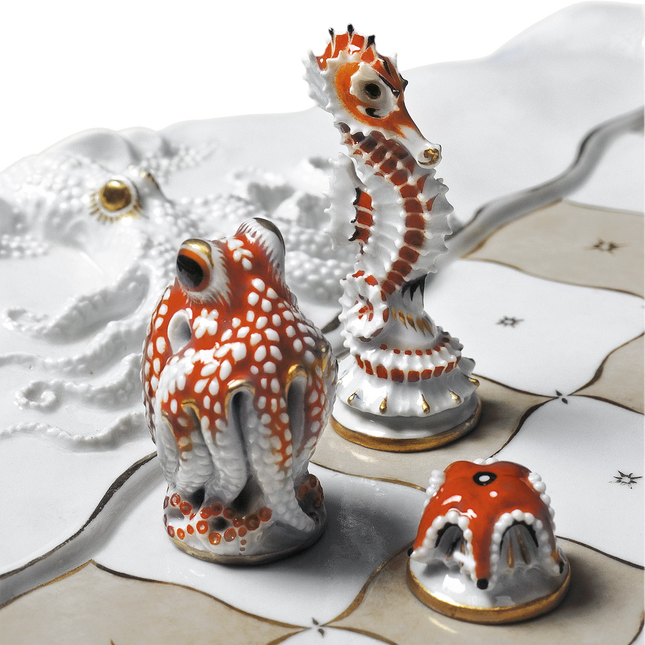MEISSEN Chess Game Marine Animals - Max Esser