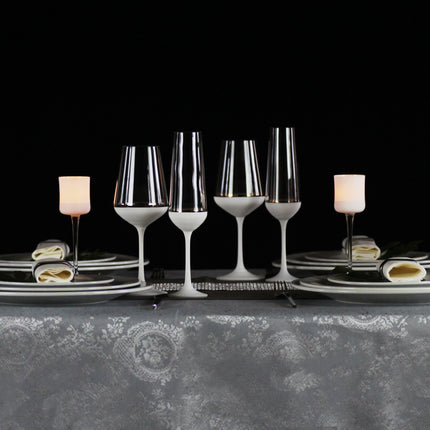 Delight White hand-painted crystal champagne glass 200 ml