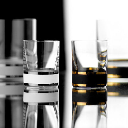 Delight White hand-painted crystal whisky glass 280 ml