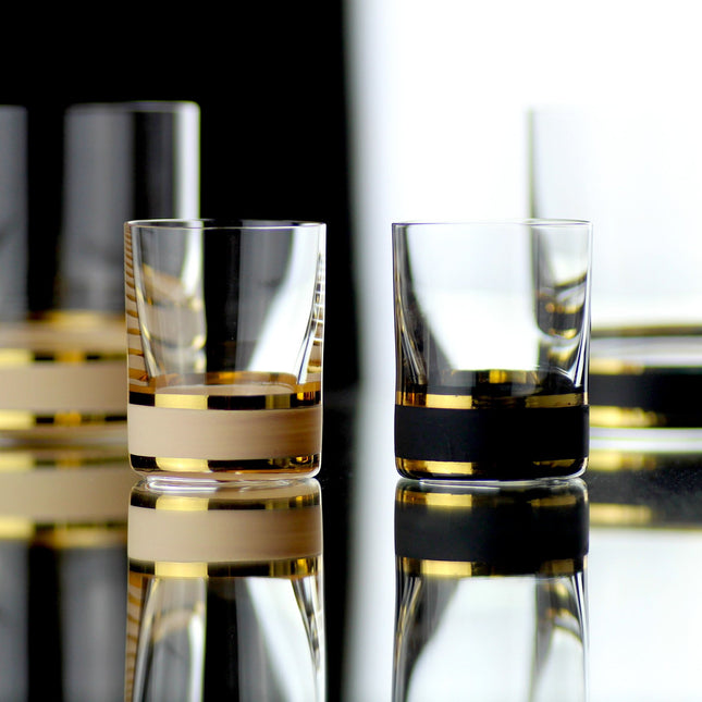 Delight Black hand-painted crystal spirit glass 60 ml