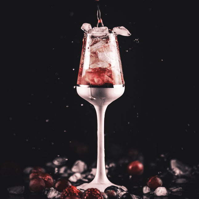 Delight White hand-painted crystal liquer glass 65 ml