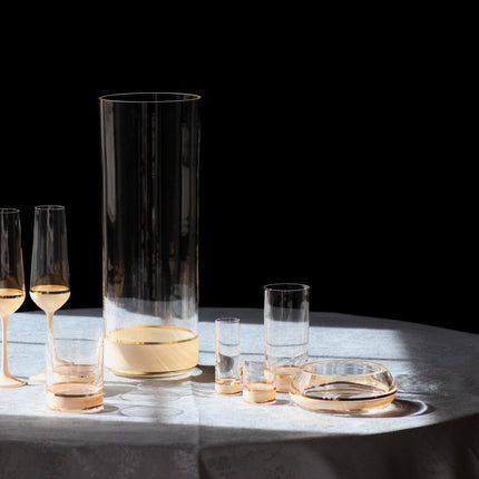 Delight Cream hand-painted crystal whisky glass 280 ml