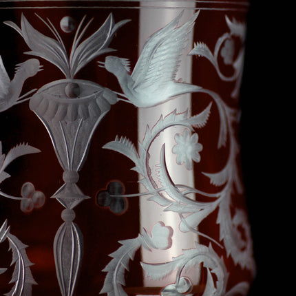 Garnet hand-engraved crystal white wine glass 260 ml