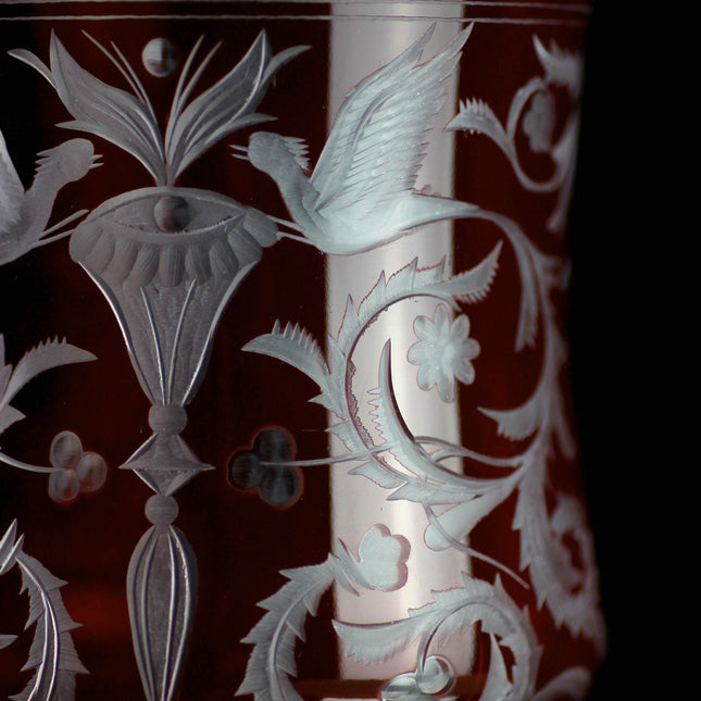 Garnet hand-engraved crystal white wine glass 260 ml