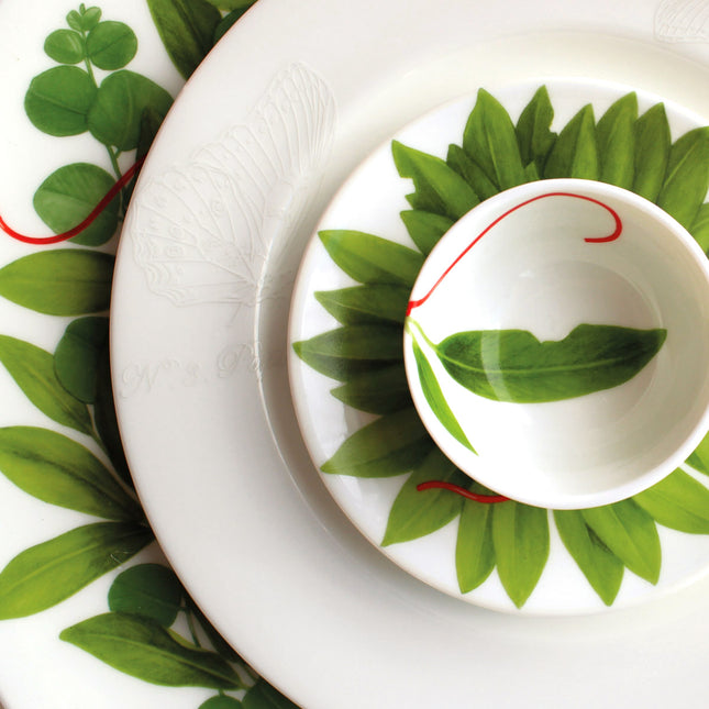 Fil Rouge Foglie - round platter/chop