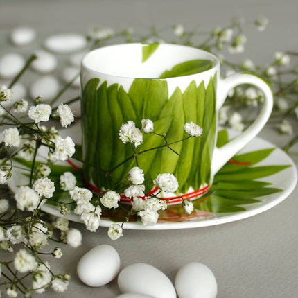 Fil Rouge Foglie - espresso cup & saucer