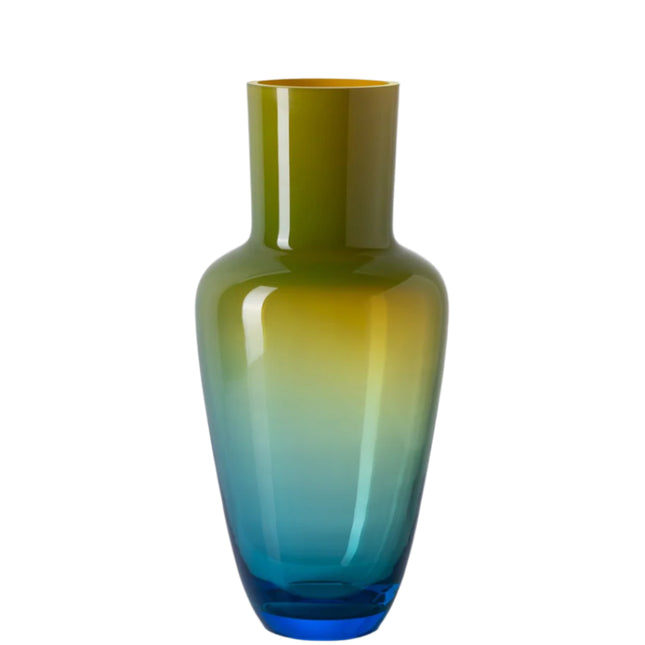 Garden Ocean gloss vase - fresh yellow blue, limited edt.