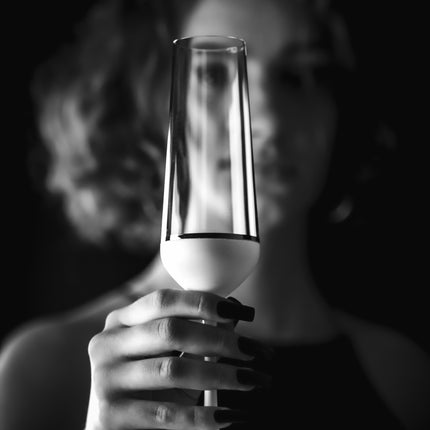 Delight White hand-painted crystal champagne glass 200 ml