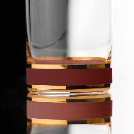 Delight Garnet hand-painted crystal whisky glass 280 ml