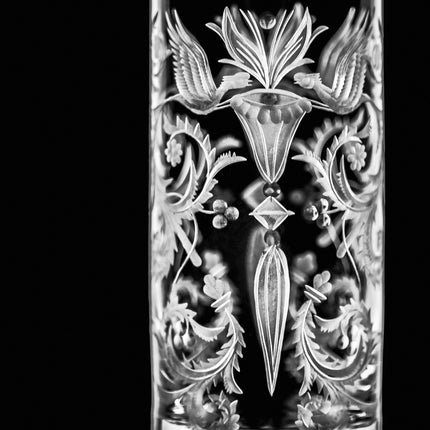 Evpas hand-engraved crystal water glass 470 ml