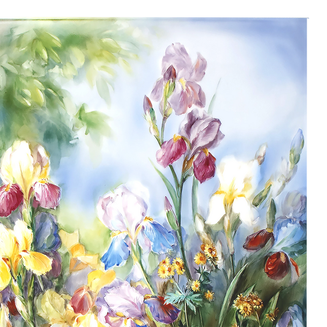 MEISSEN Wall painting irises - Horst Bretschneider, limited edt.