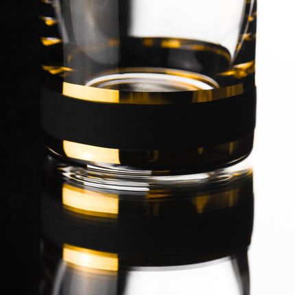 Delight Black hand-painted crystal water glass 300 ml