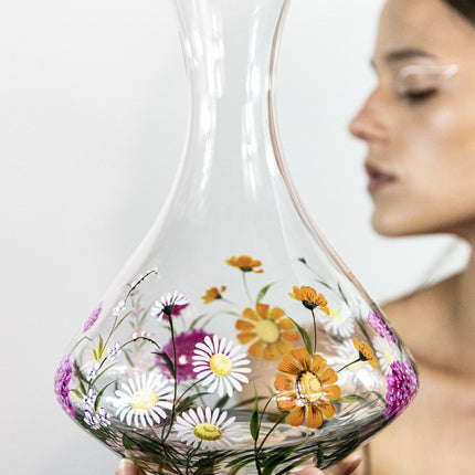 Evpas Lush hand-painted wine crystal decanter 1500 ml - limited edt.