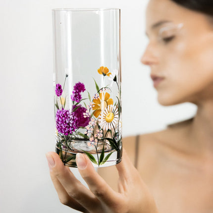 Evpas Lush hand-painted crystal water glass 470 ml