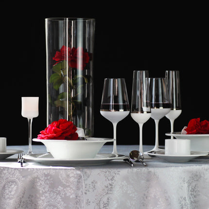 Delight White hand-painted crystal red wine glass 350 ml