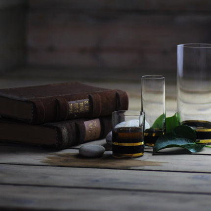 Delight Black hand-painted crystal spirit glass 50 ml