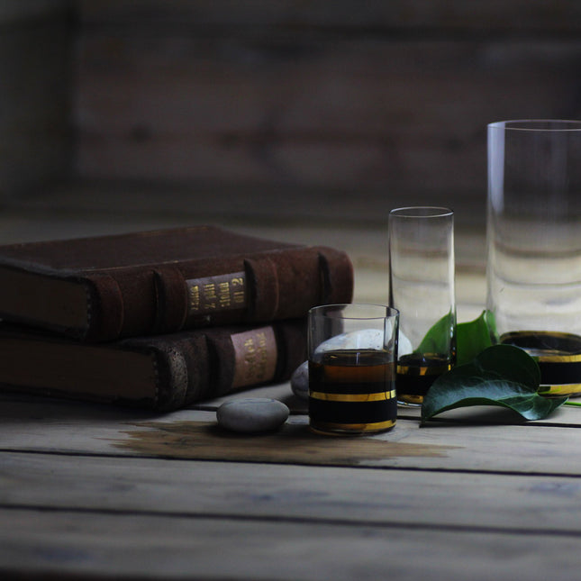 Delight Black hand-painted crystal spirit glass 50 ml