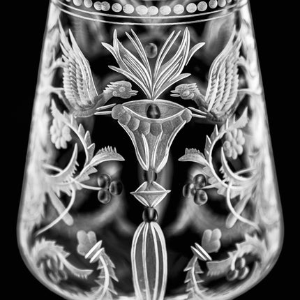 Evpas hand-engraved crystal red wine glass 350 ml