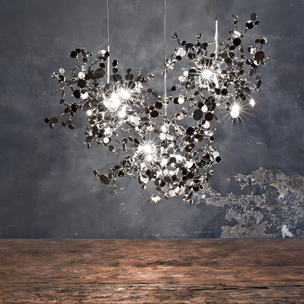 Argent multi light pendant