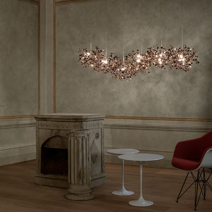 Argent multi light pendant