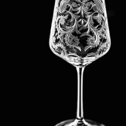 Evpas hand-engraved crystal red wine glass 350 ml