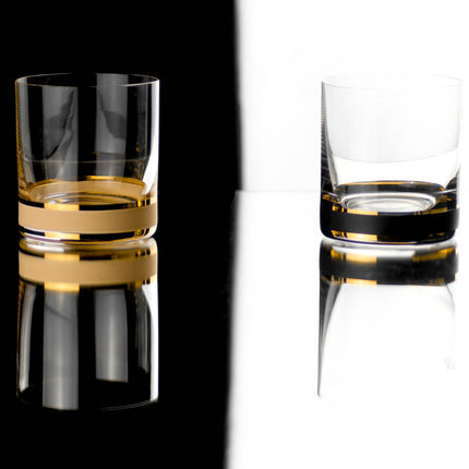 Delight Cream hand-painted crystal whisky glass 280 ml