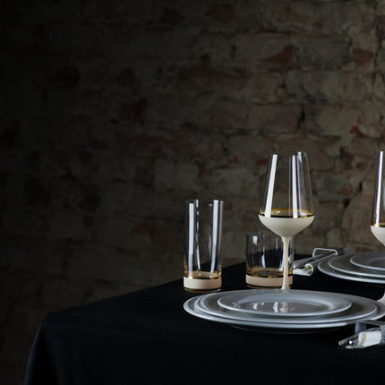 Delight Cream hand-painted crystal champagne glass 200 ml