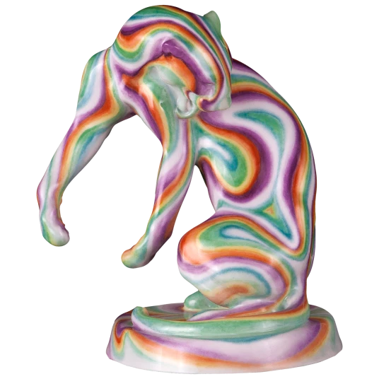 MEISSEN Panther - airbrush look, limited edt.