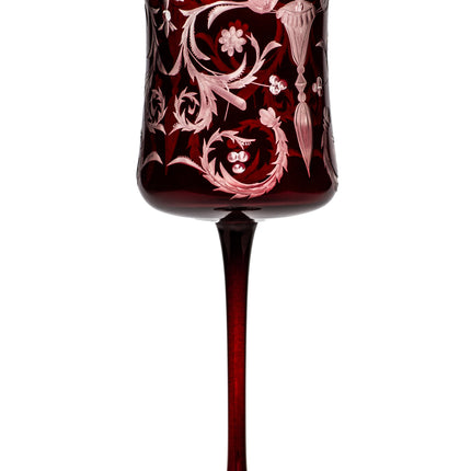 Garnet hand-engraved crystal white wine glass 260 ml