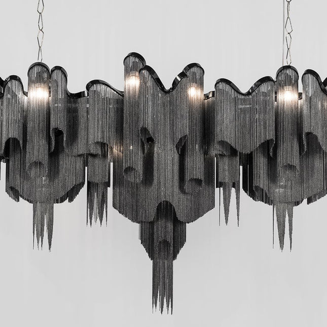 Stream linear chandelier