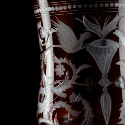 Garnet hand-engraved crystal white wine glass 260 ml