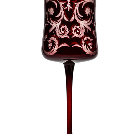 Garnet hand-engraved crystal white wine glass 260 ml