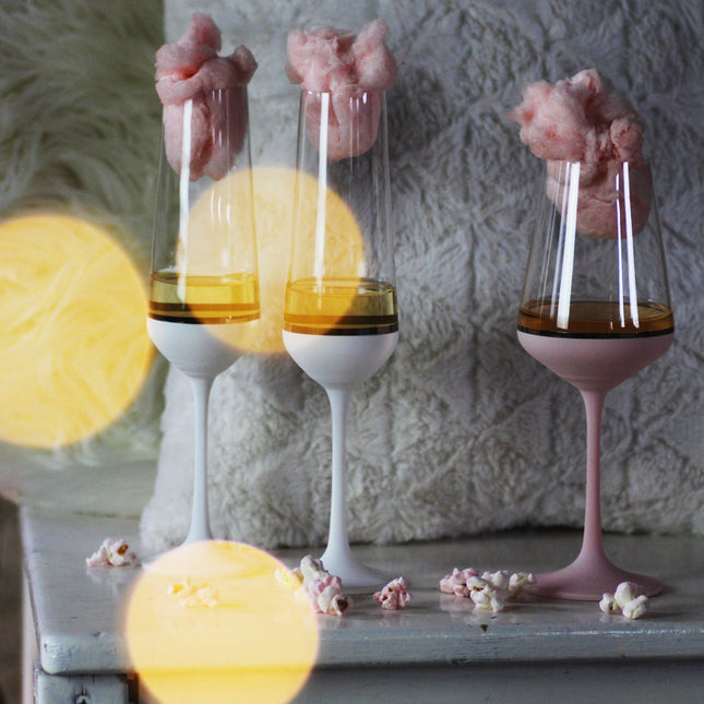 Delight Old Pink hand-painted crystal red wine glass 350 ml