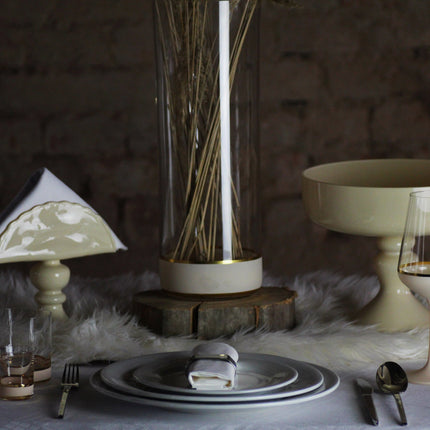 Delight Cream hand-painted crystal red wine glass 350 ml