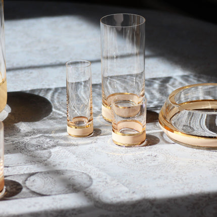 Delight Cream hand-painted crystal water glass 300 ml