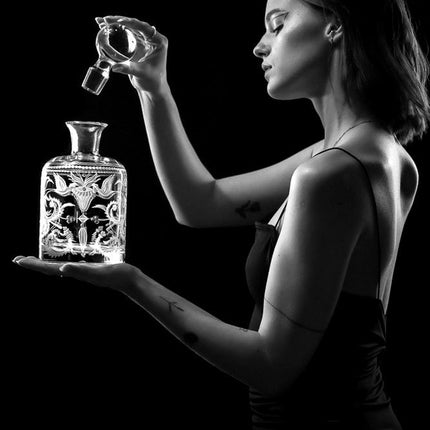 Evpas hand-engraved crystal whisky bottle 1000 ml