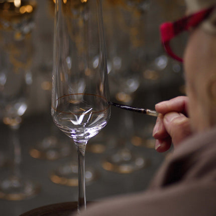 Delight White hand-painted crystal champagne glass 200 ml